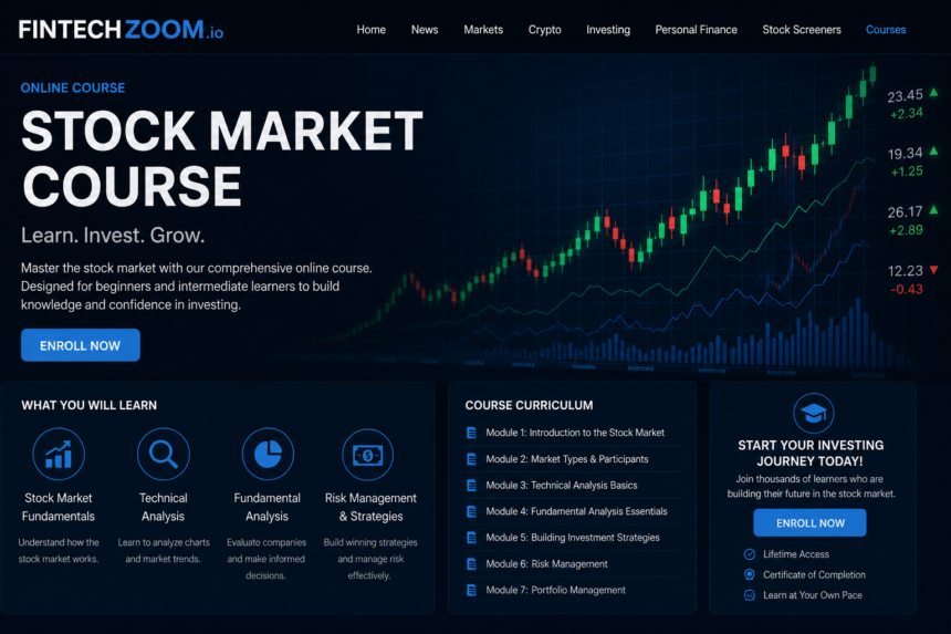 fintechzoom.io stock market course